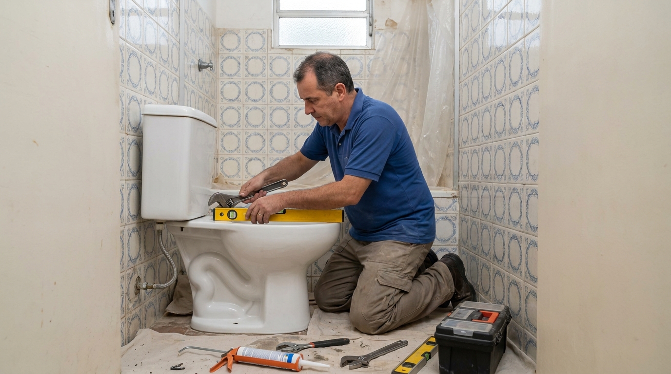Fixação de vaso sanitário em Brasília-DF