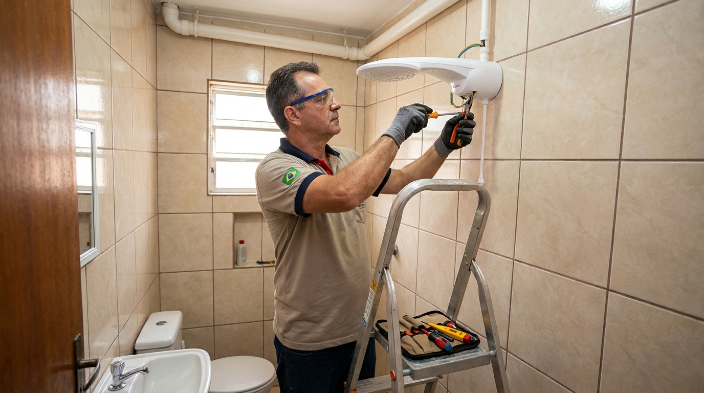 Instalação com pressurizador em Brasília-DF